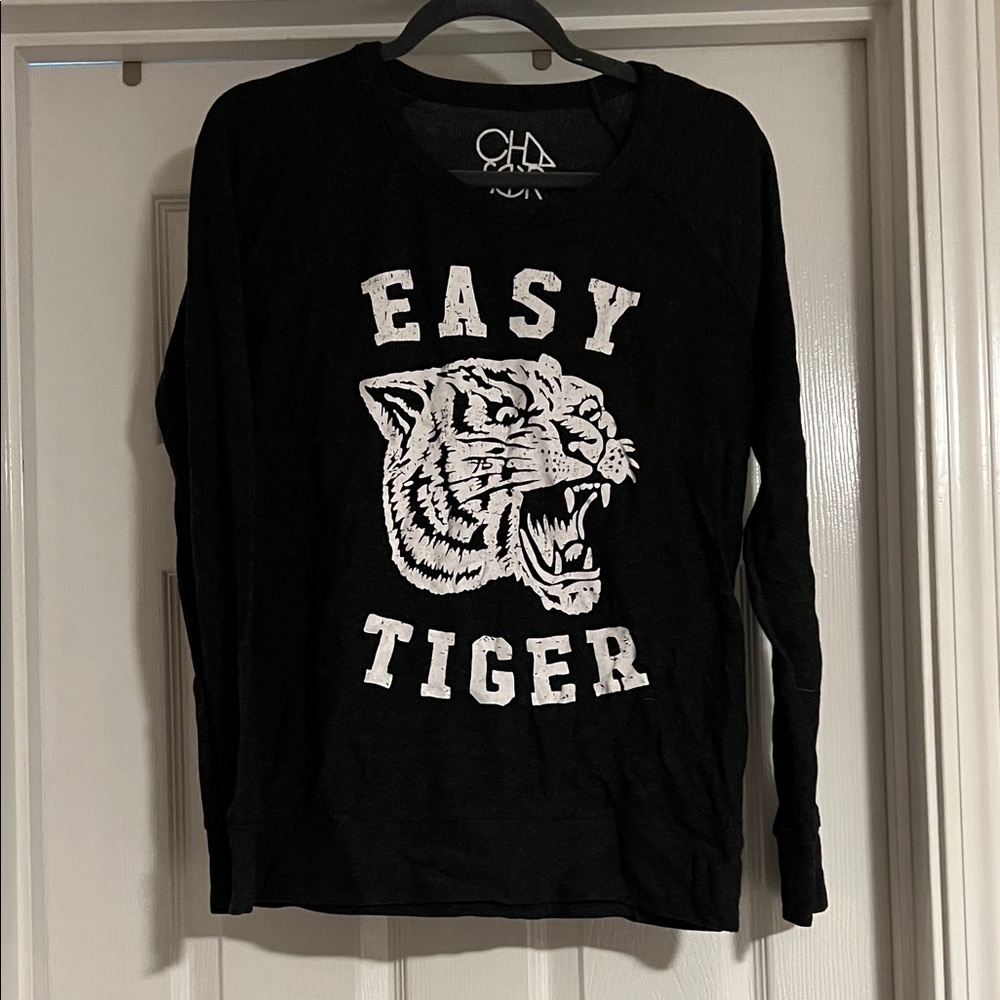 Chaser Black 'Easy Tiger' Sweatshirt